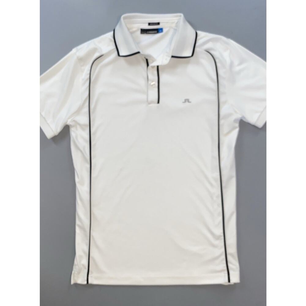J Lindeberg Regular Fit Performance Golf Shirt. White, Men's Size S. EUC!